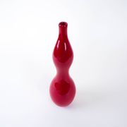 Red ceramic vase, Danish design, 1970s, made in Denmark