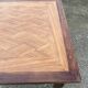 Large extendable table, marquetry, oak, vintage, 1950s
