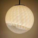 Large vintage Murano ball pendant lamp by Veart, Italy, 1970s.