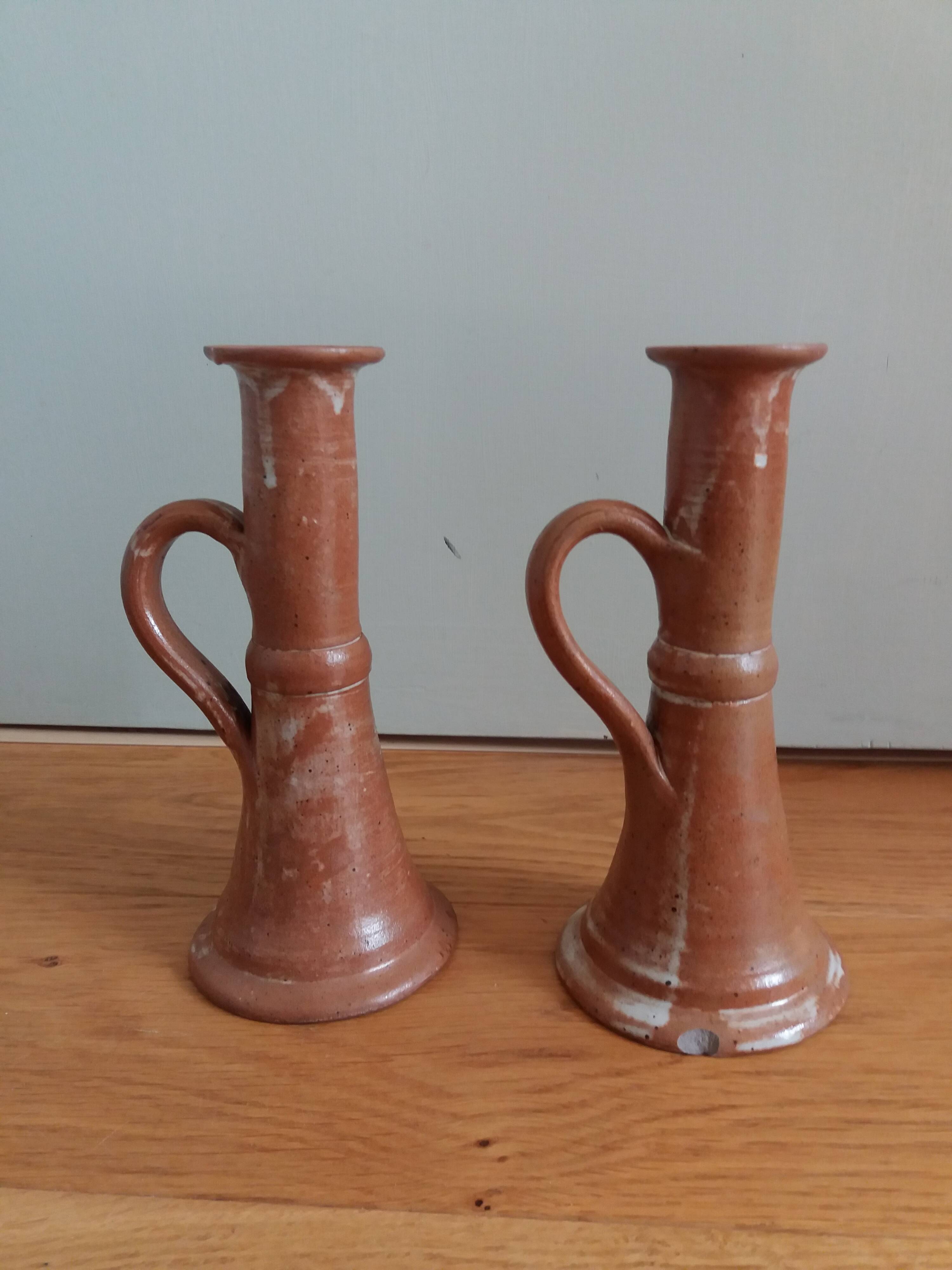 Stoneware candle holders