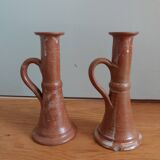 Stoneware candle holders