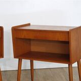 Pair of Scandinavian teak bedside tables