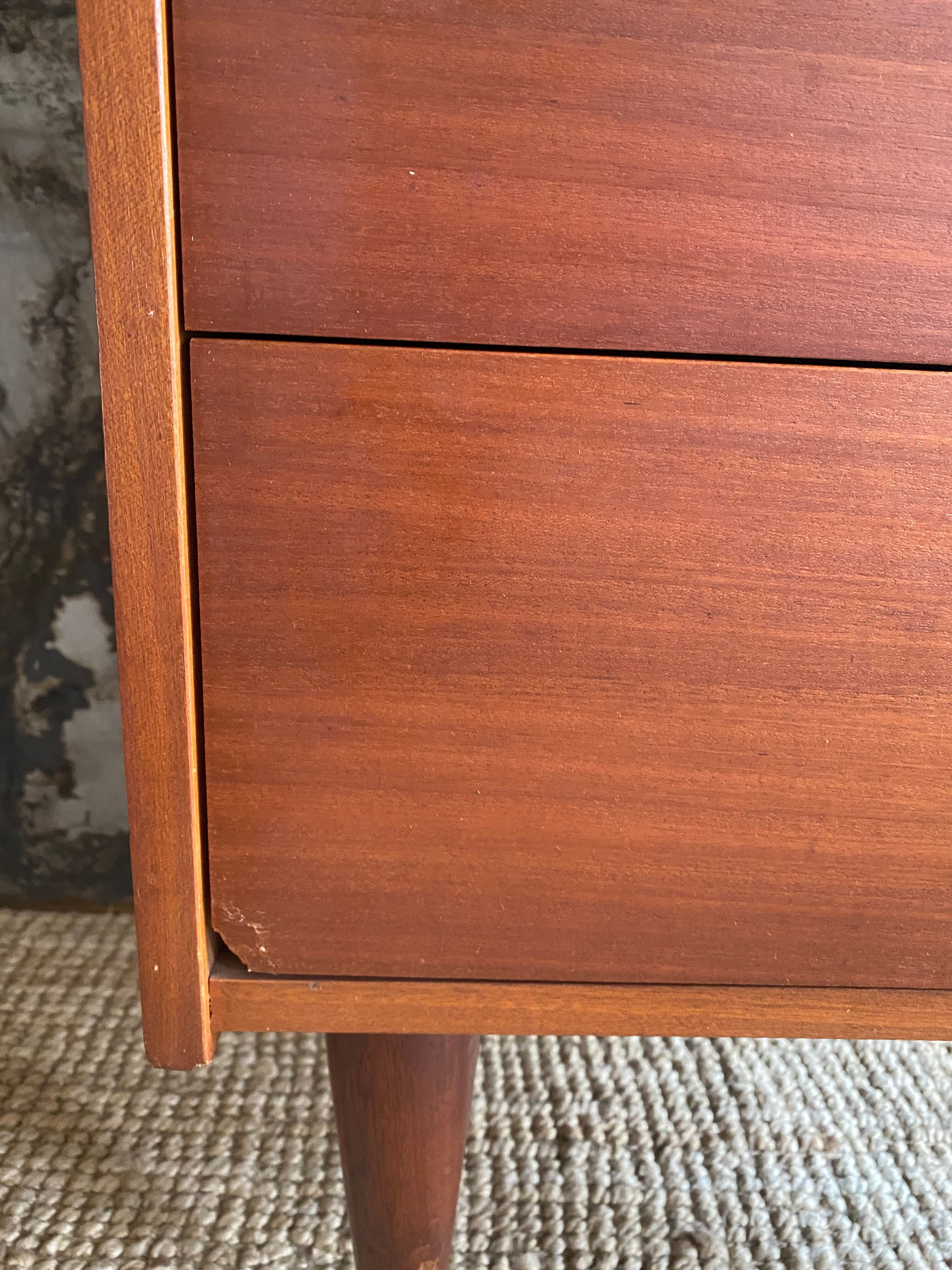 Wood & brass dresser