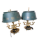 Pair of iron candlesticks