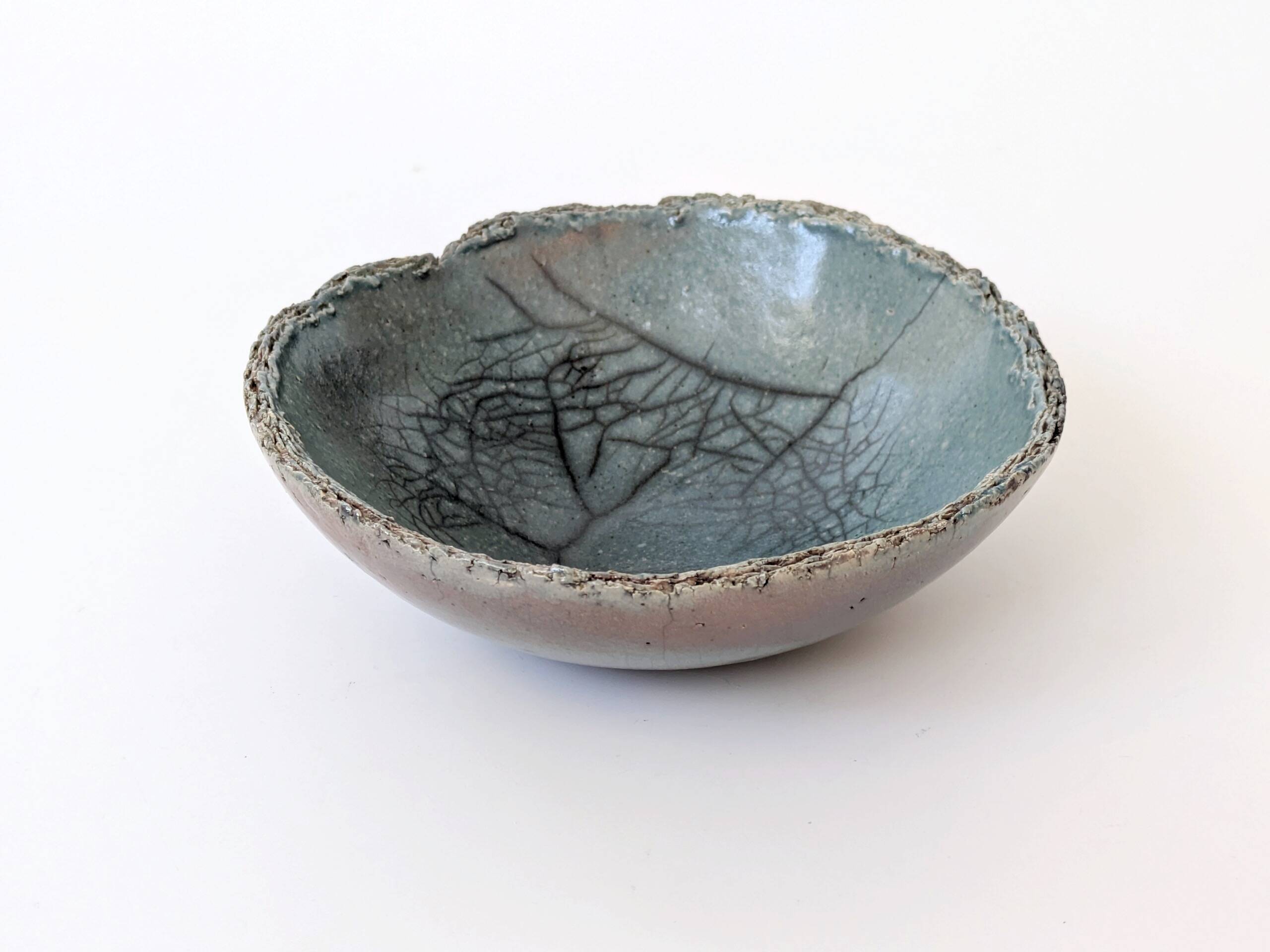 Vintage Raku ceramic bowl, handmade, signed, Japanese craftsmanship.