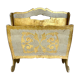 Porte revue vintage florentin blanc et or