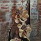Lampe vintage en feuilles et fleurs de bananier séchées 70