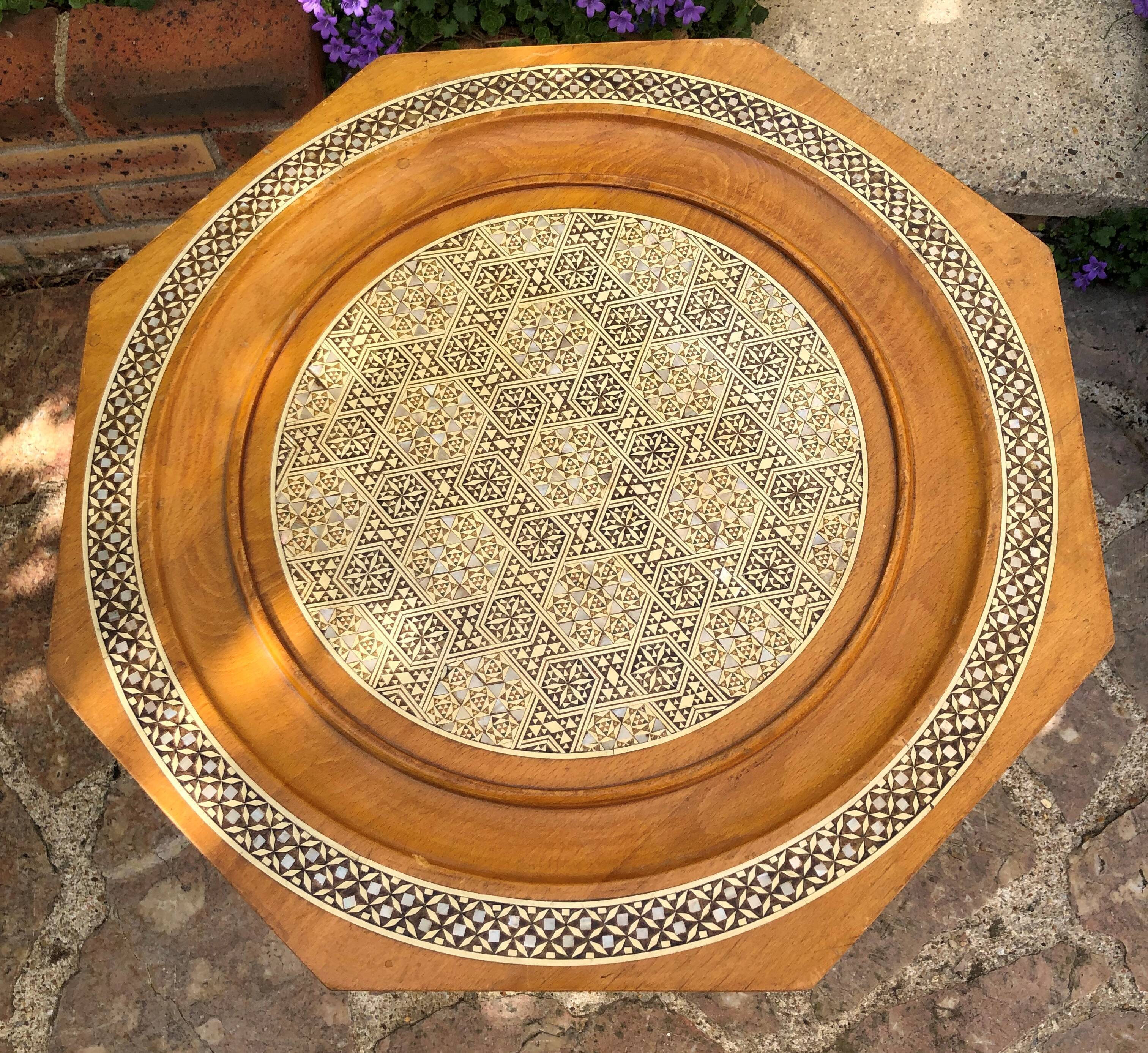 Side table - oriental pedestal table