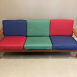 Sofa 3 places Scandinavian design colors 1950