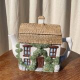 English cottage slipware teapot