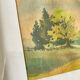 Framed watercolor landscape signed 1949