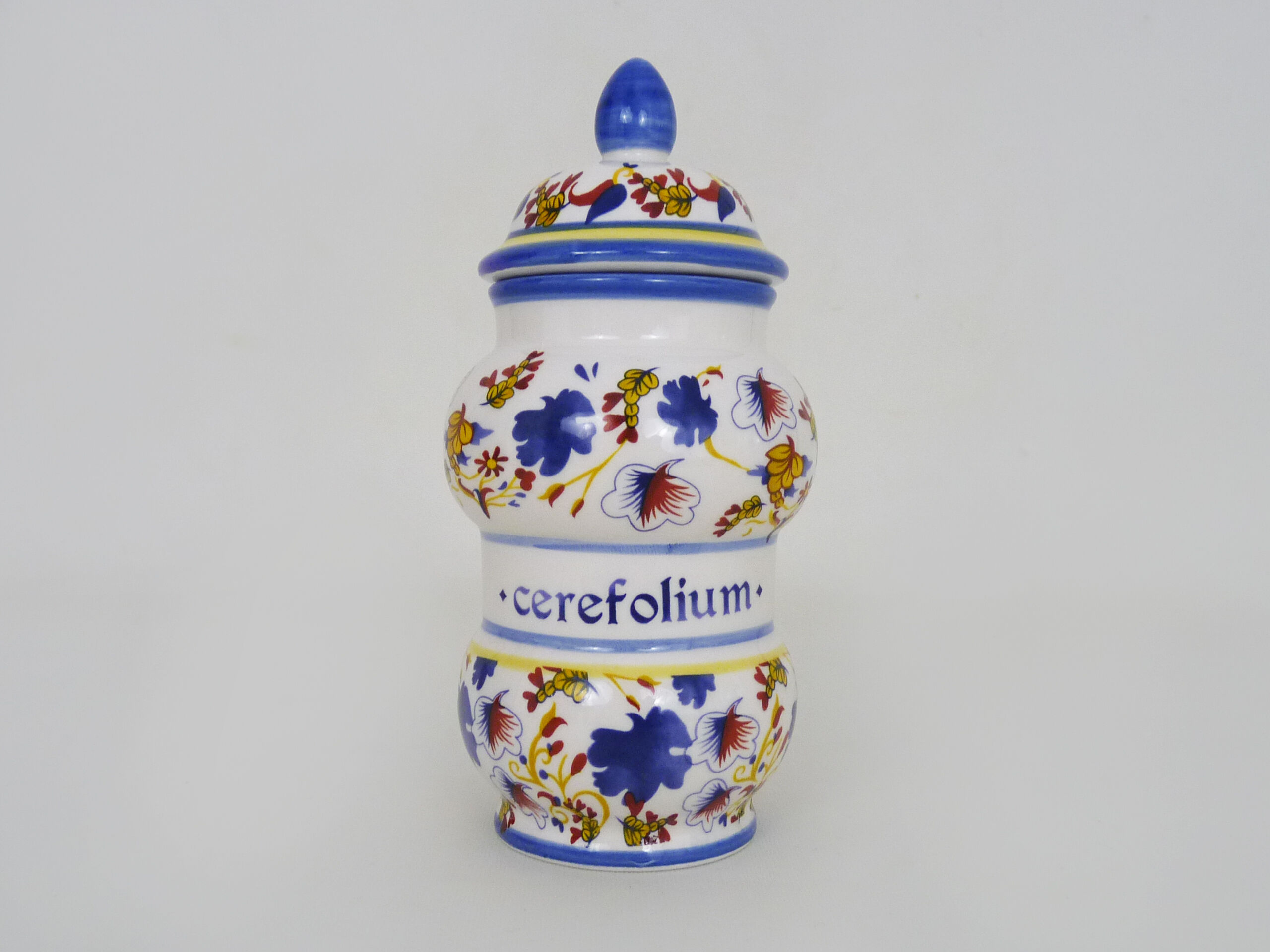 Ancien pot d'apothicaire, pot à pharmacie Cerefolium en céramique. Année 70 80