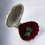 Shell jewellery box, silver plated, Italy, 1980s