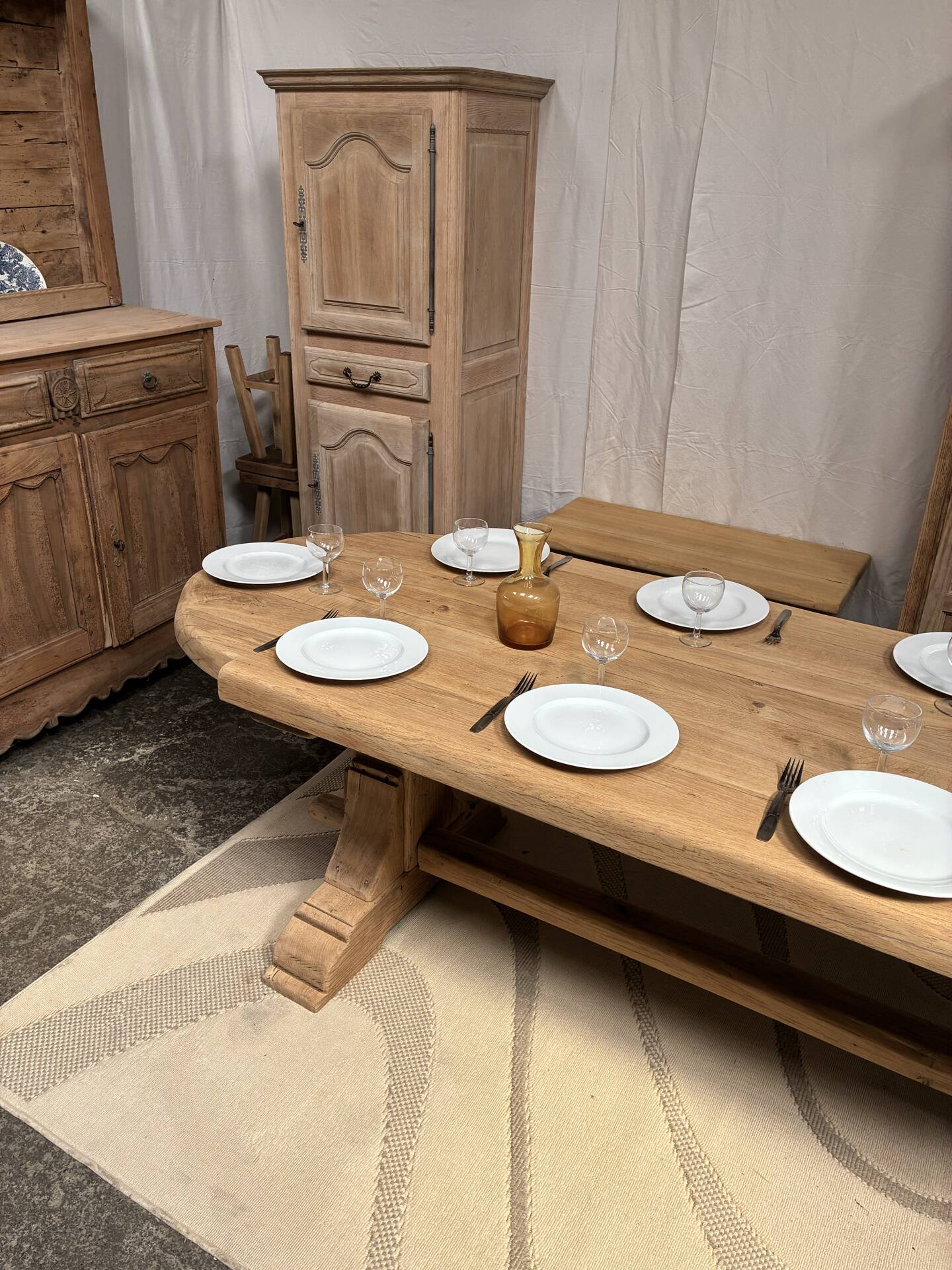 Monastery table in solid oak