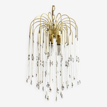 Italian waterfall chandelier, glass beads and tassels