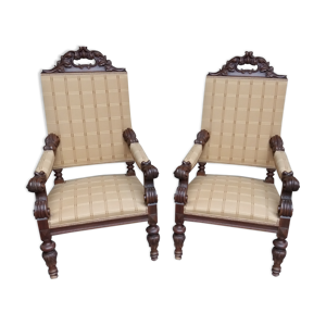 Paire de fauteuils style