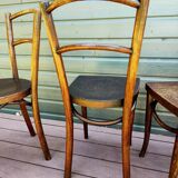 Ensemble de 4 chaises bistrot années 50