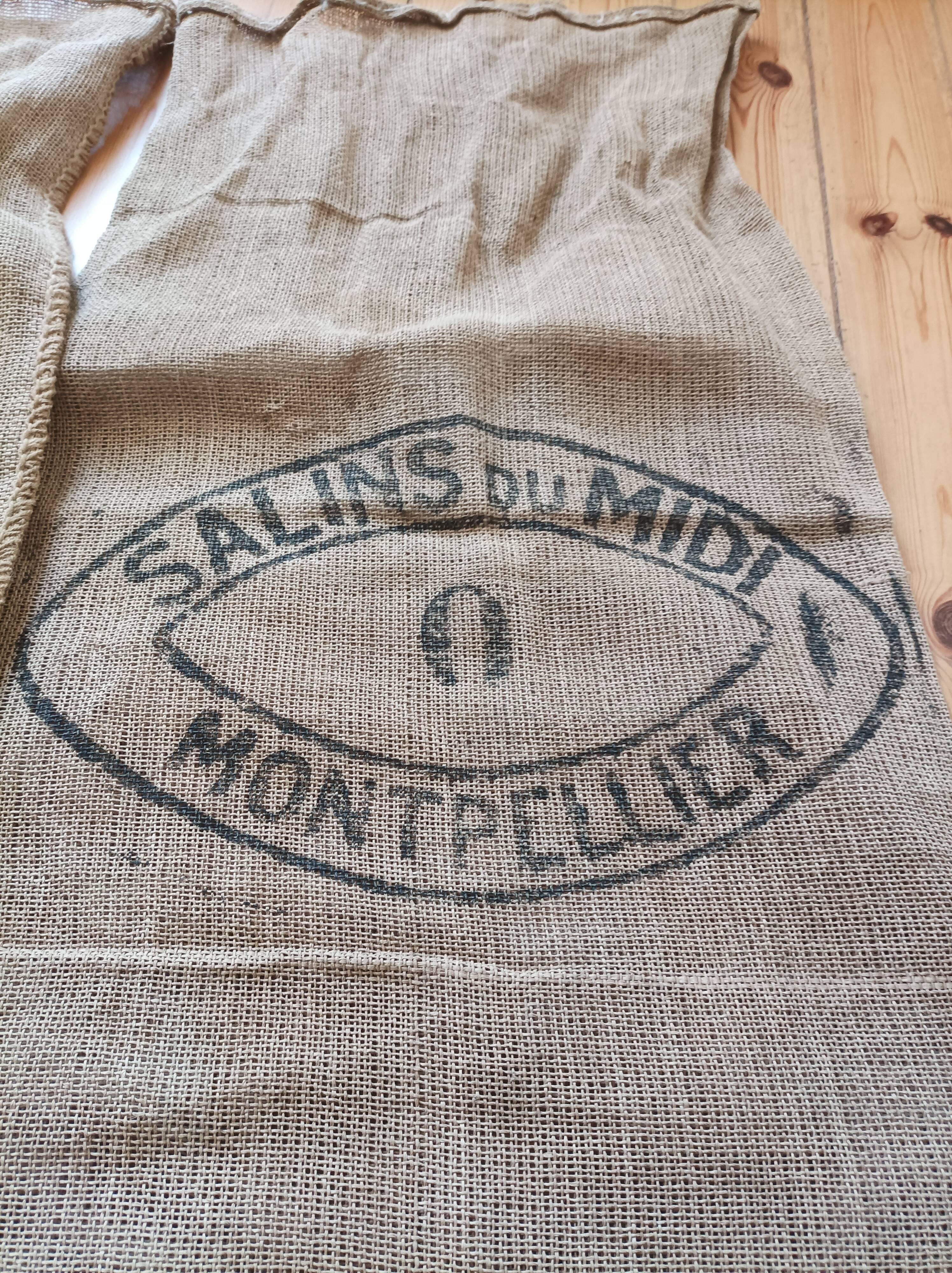 Vintage burlap bag Salins du Midi Montpellier