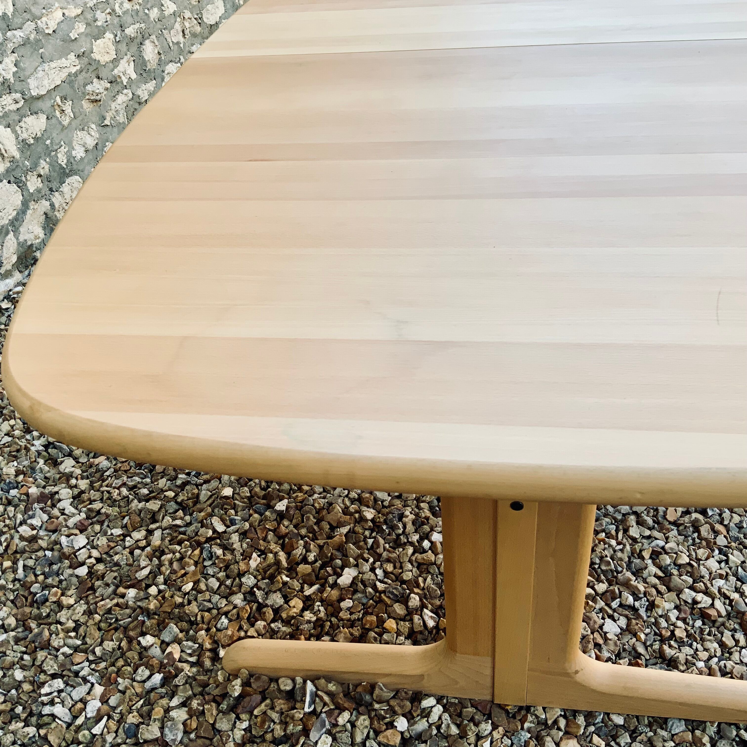 Scandinavian Design Extension Table 1960/70 In Solid Beech