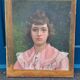 Portrait de jeune bourgeoise sur toile