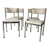 Vintage chairs from the 70s restored with a French terry fabric