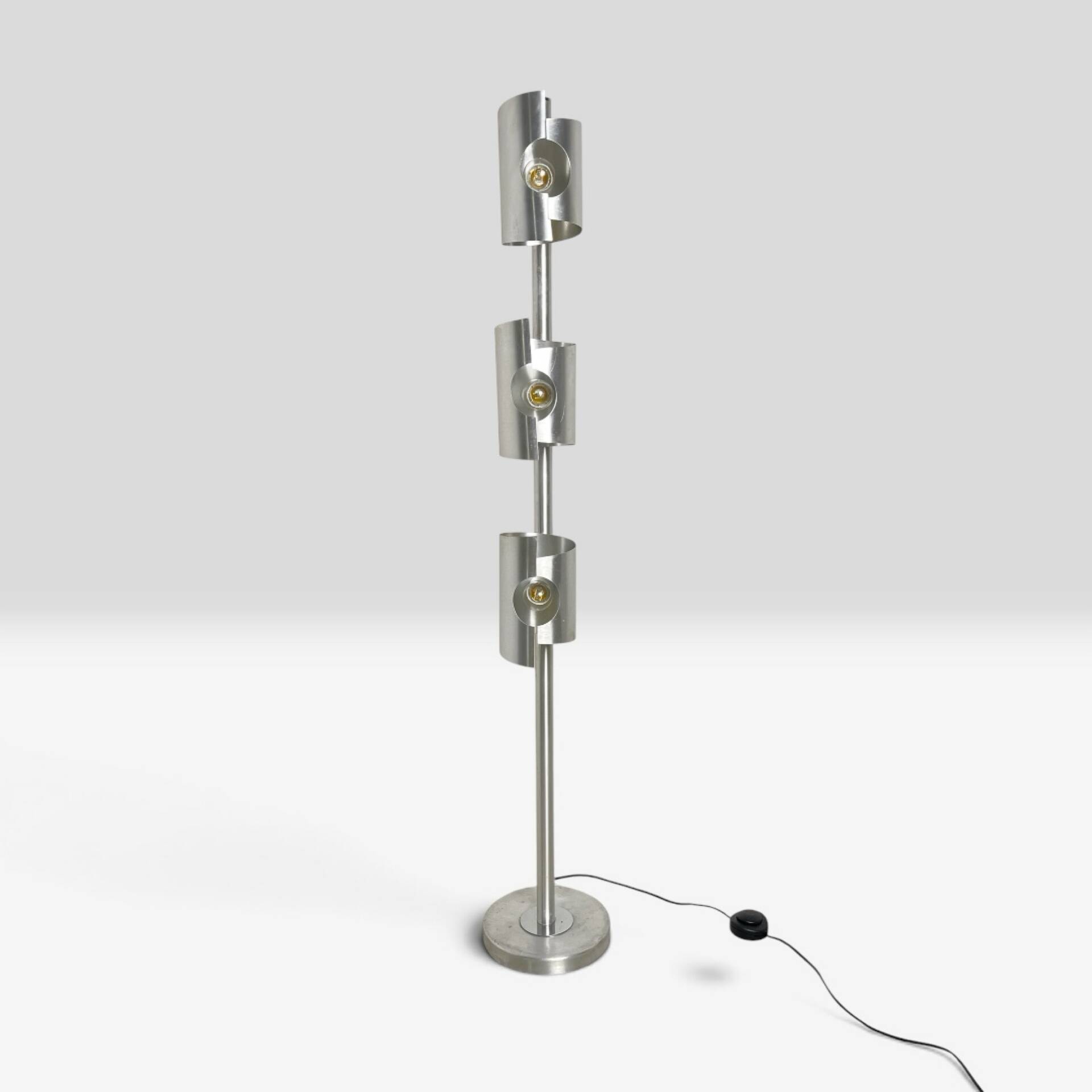 1970s three-light floor lamp