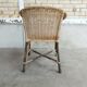 Vintage rattan armchair art deco 1950