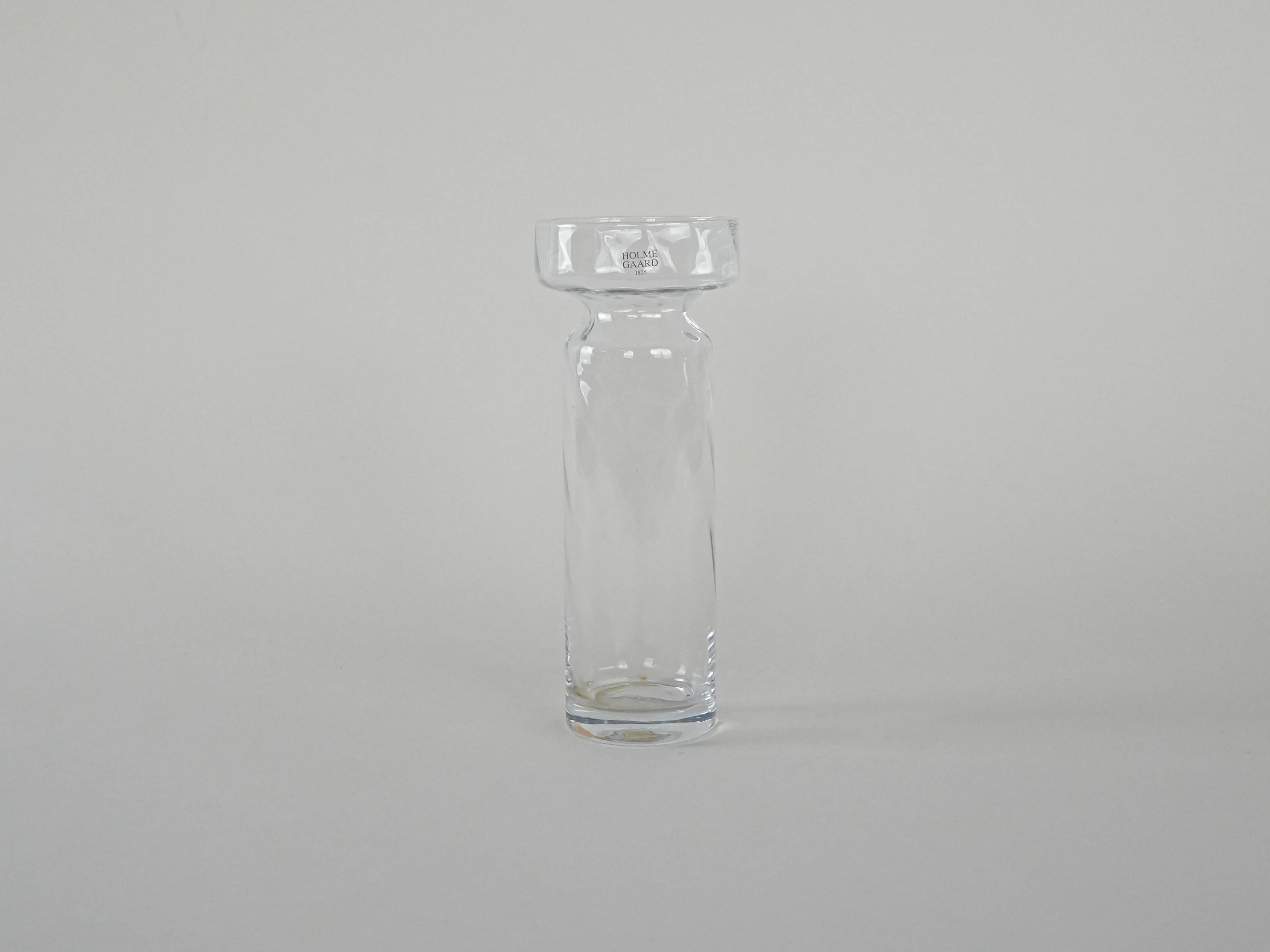Glass vase, Danish design, 1970s, manufacturer: Holmegaard