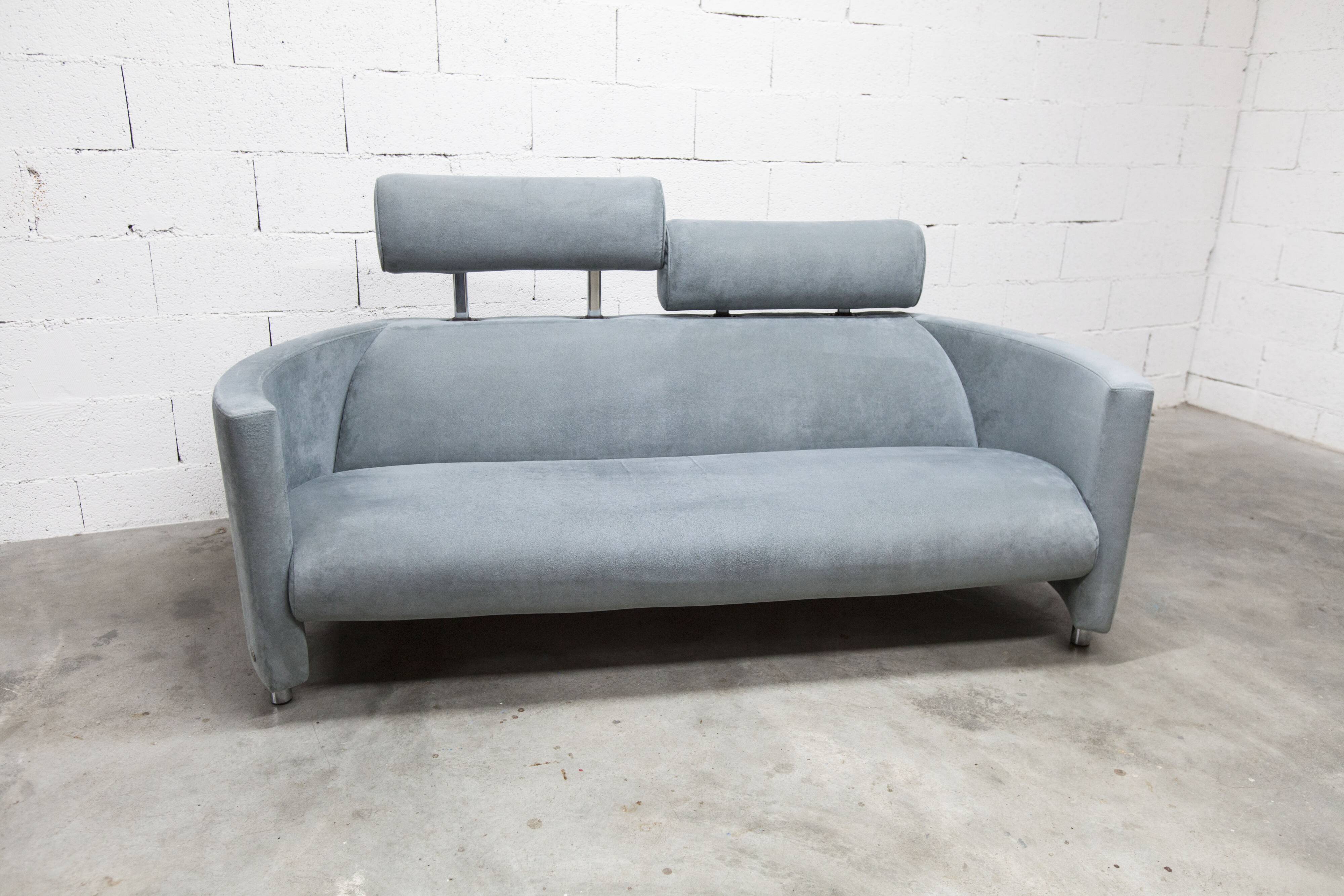 Negresco Sofa Design Bernard Massot for Neology France Moiré Velvet