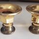 Brass candlestick the pair