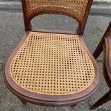 2 caned Louis XVI chairs from the 19th century
