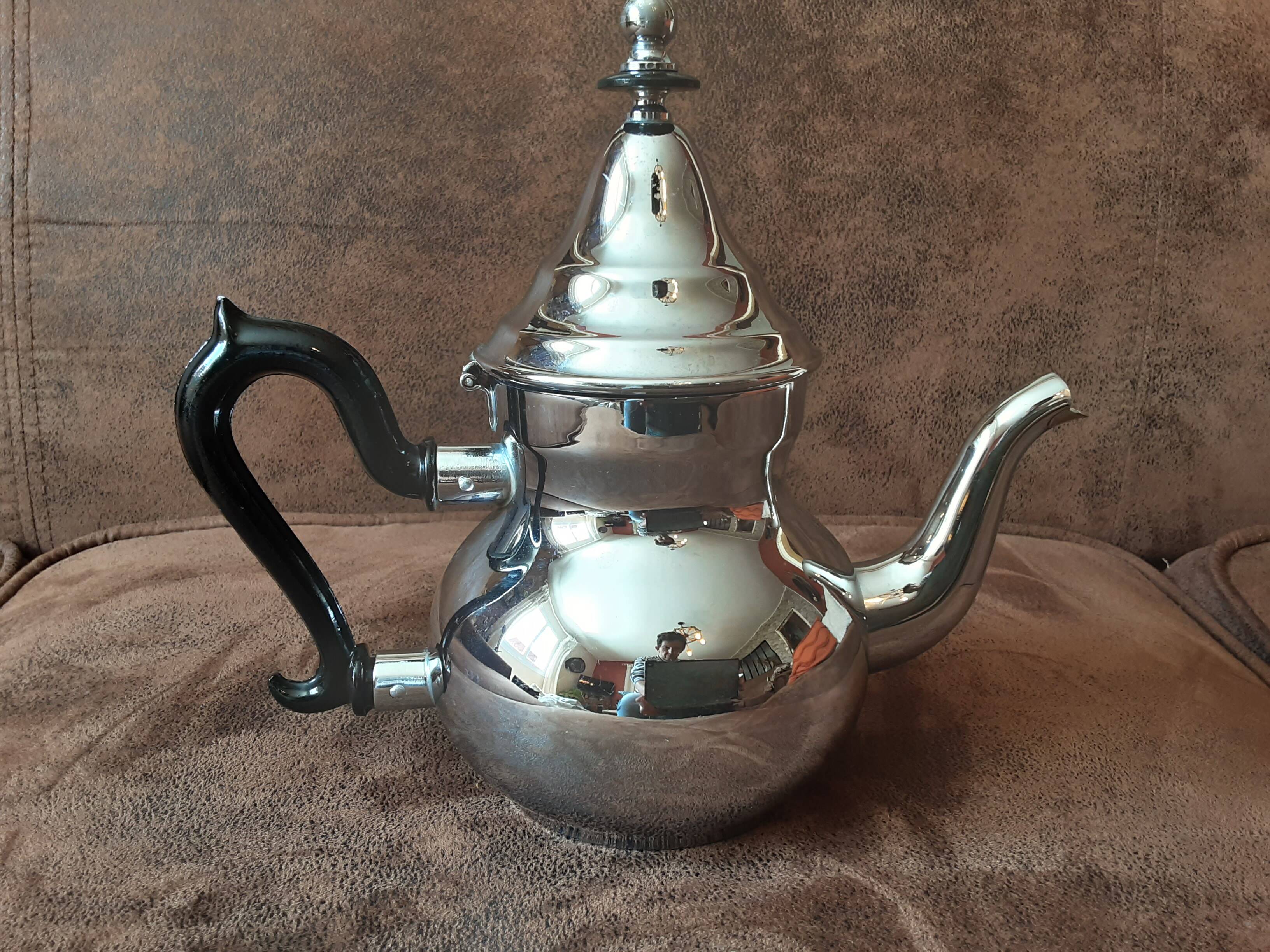 Vintage stainless steel teapot