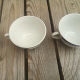 4 badonviller coffee cups colorful and golden decor