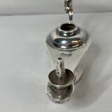 Old silver oil lamp with hallmarks from the end of the 19th century