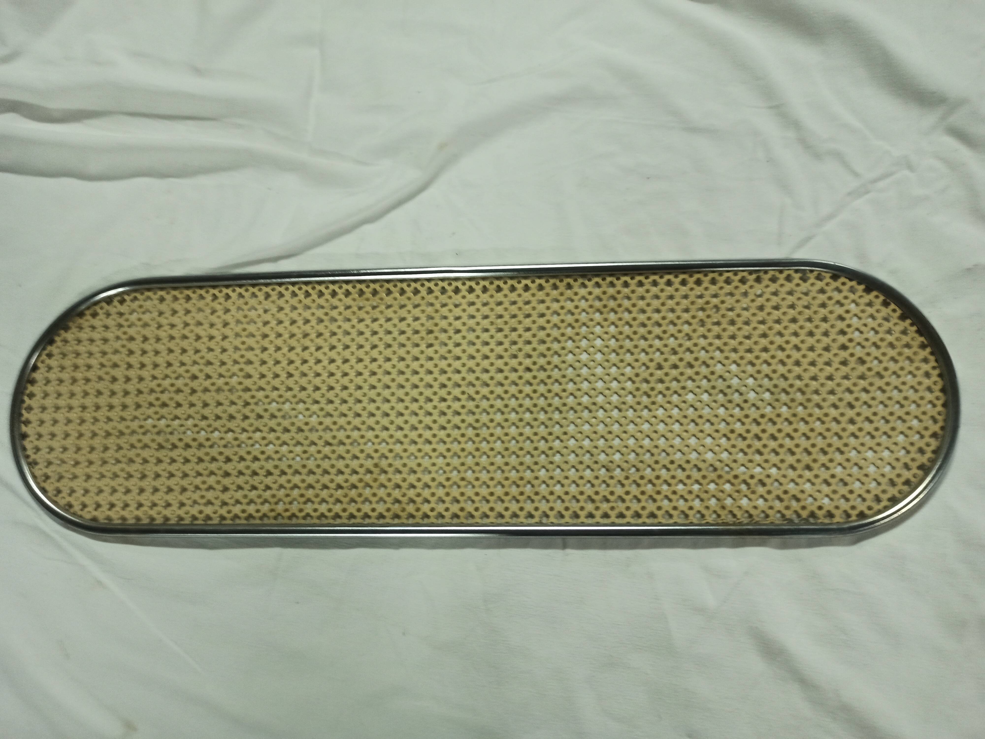 Yellow perforated iron plate top
