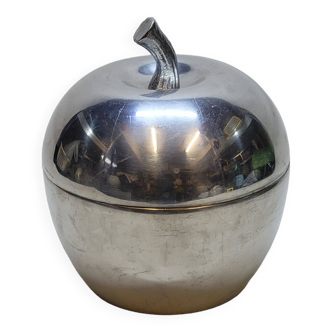 Seau a glacons bac a glace en aluminium pomme vintage made in italy années 70