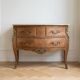 Louis XV style commode in marquetry – Marble top – Bronze fittings