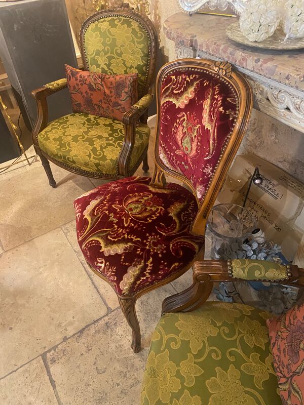 Chaise Voltaire style Louis 16