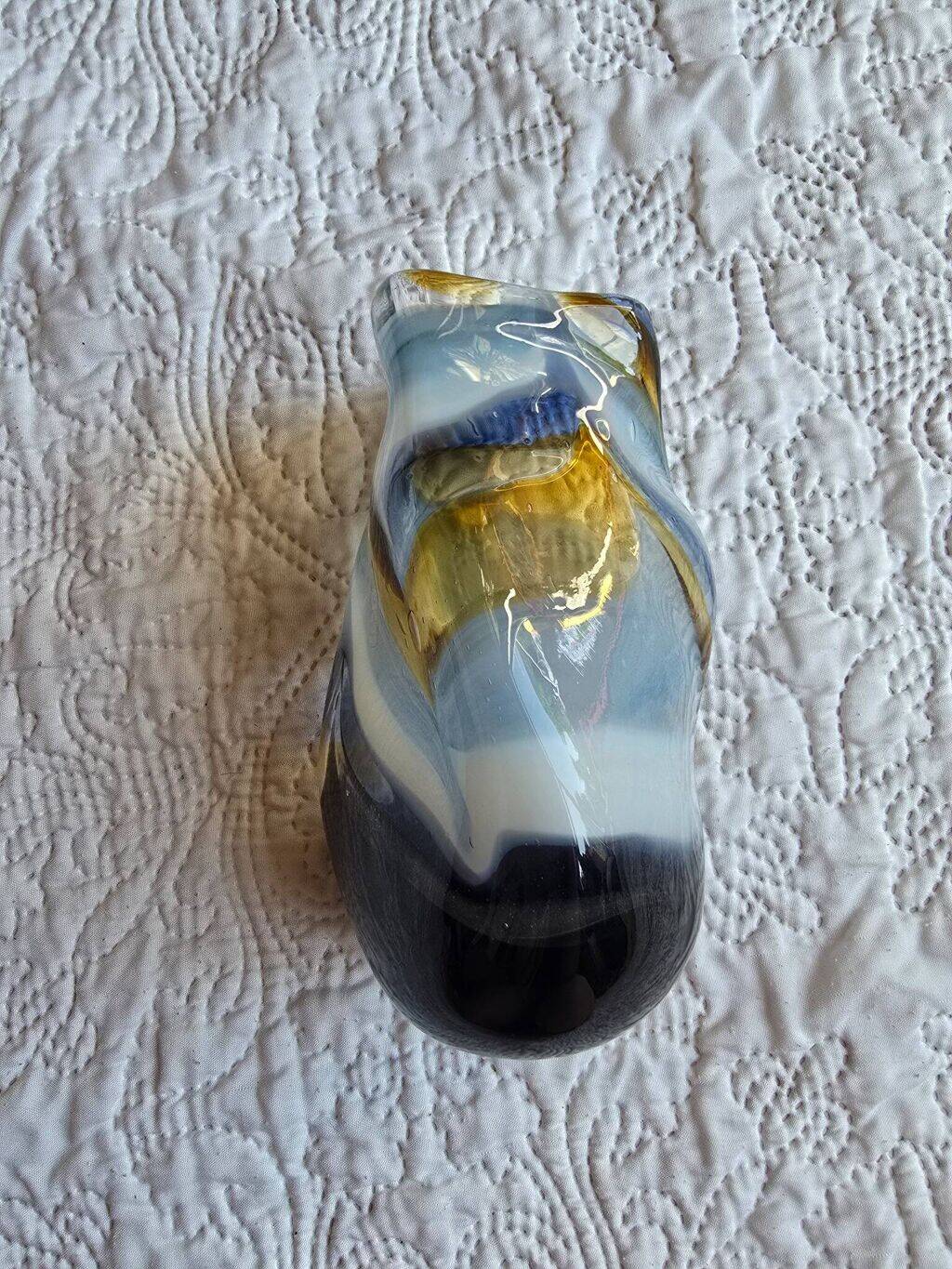 Soliflore vase Mdina Glass Malta signed 2013