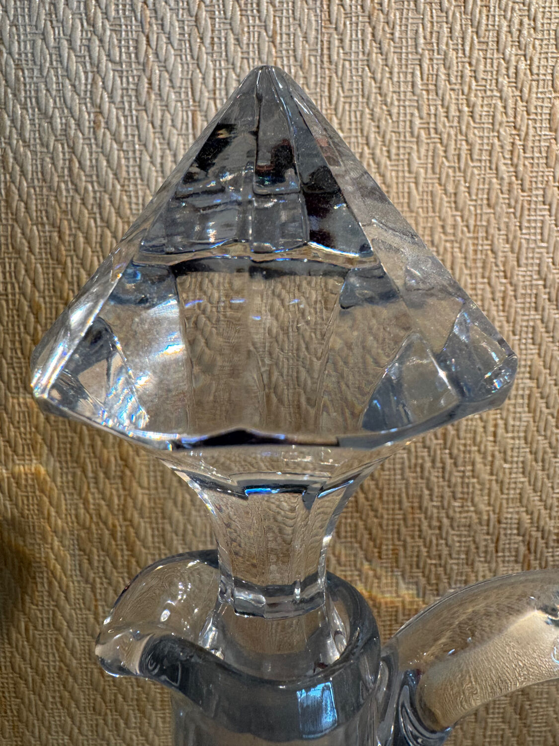 Crystal wine carafe