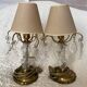 Pair of Gilt Bronze Girandole Lamps with Tassels