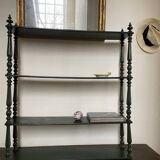 Turned wood shelf