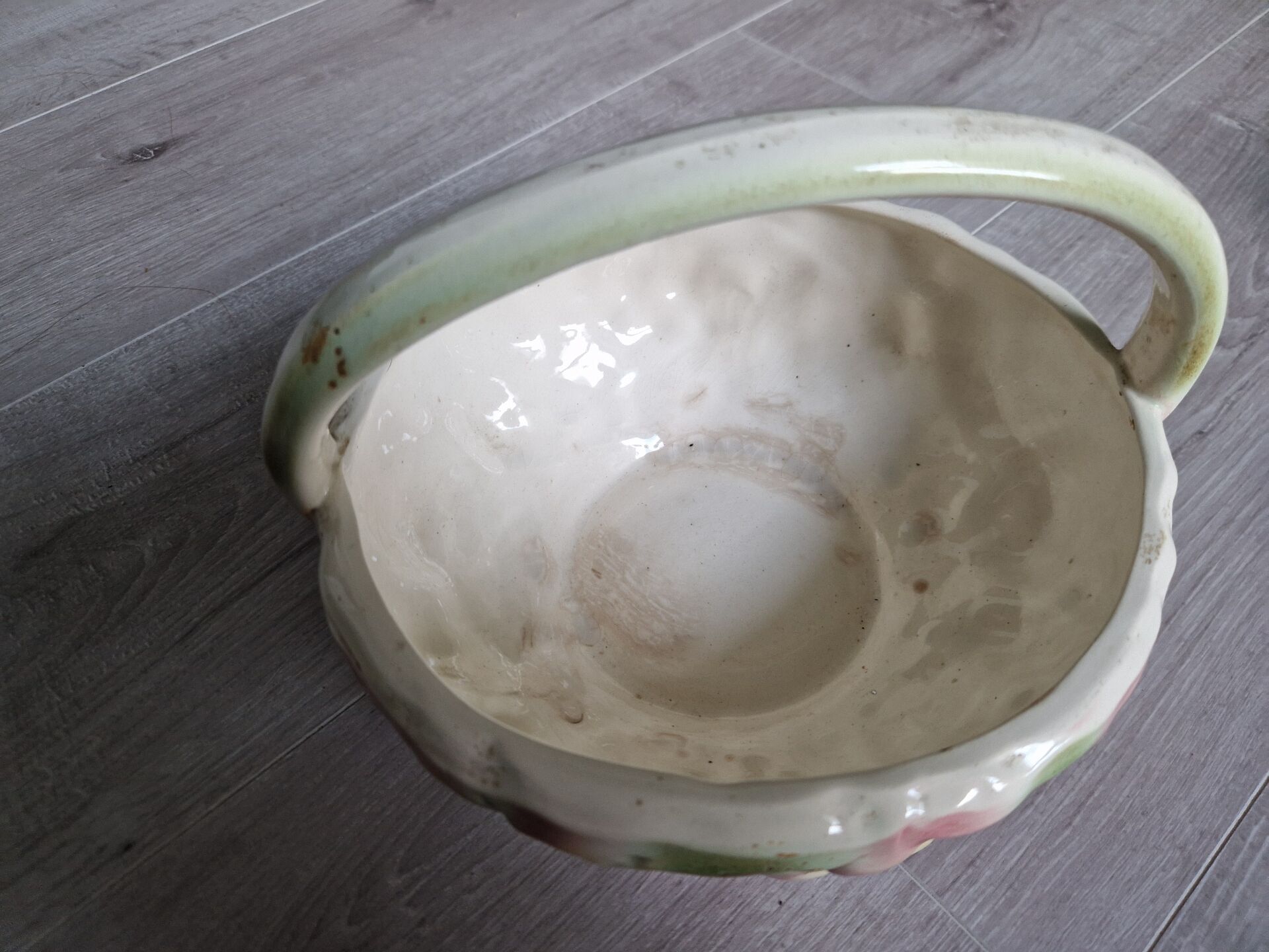Coupe de fruit en barbotine sarreguemines