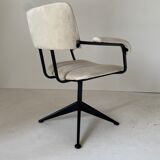 1960s vintage swivel velvet desk chair