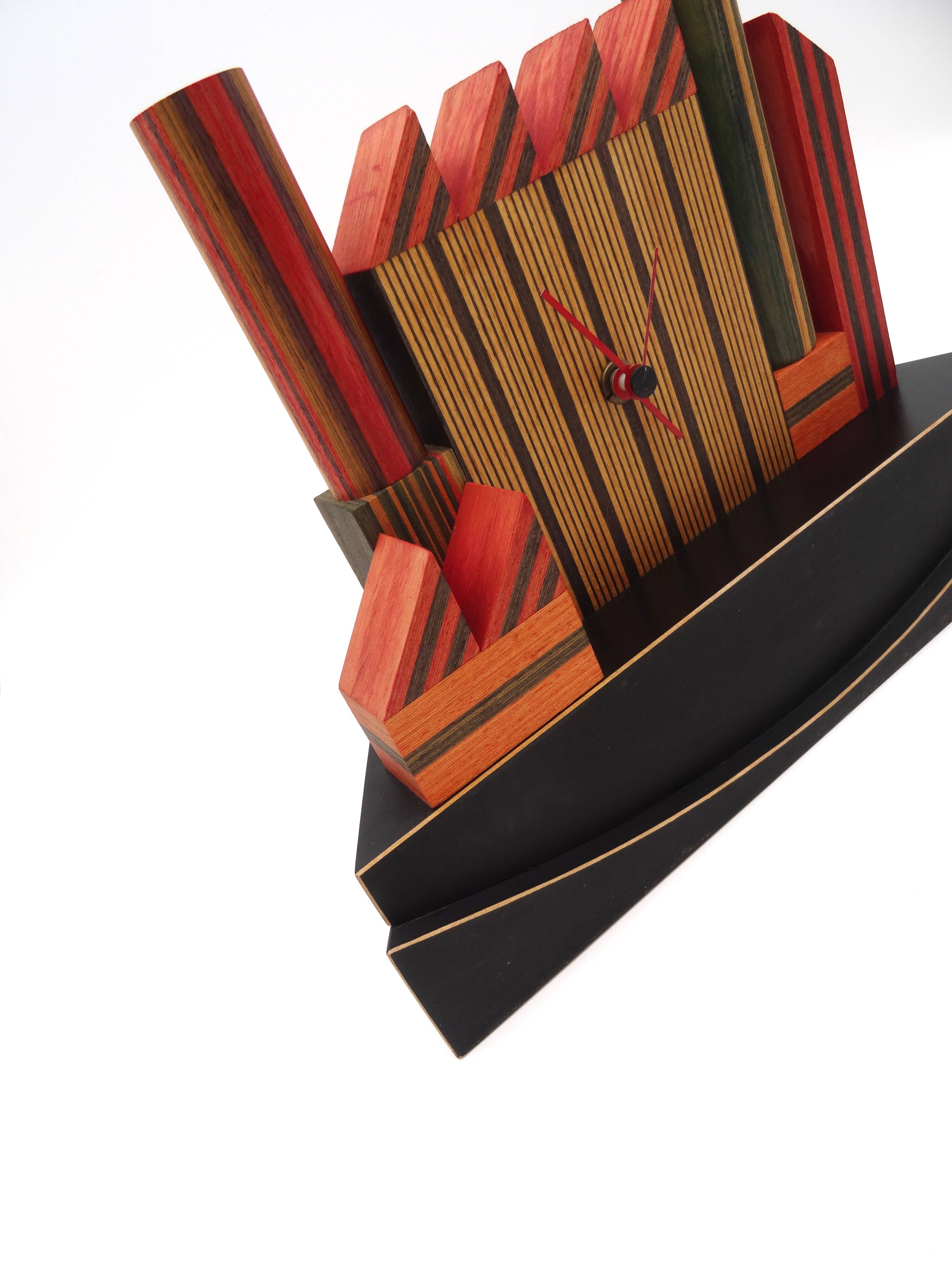 80s Postmodern memphis age Desk Clock by Pirondini