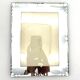 Cadre photo miroir, maison Harbé, taillé main, 1950's