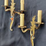 Paire d appliques en bronze style Louis XV