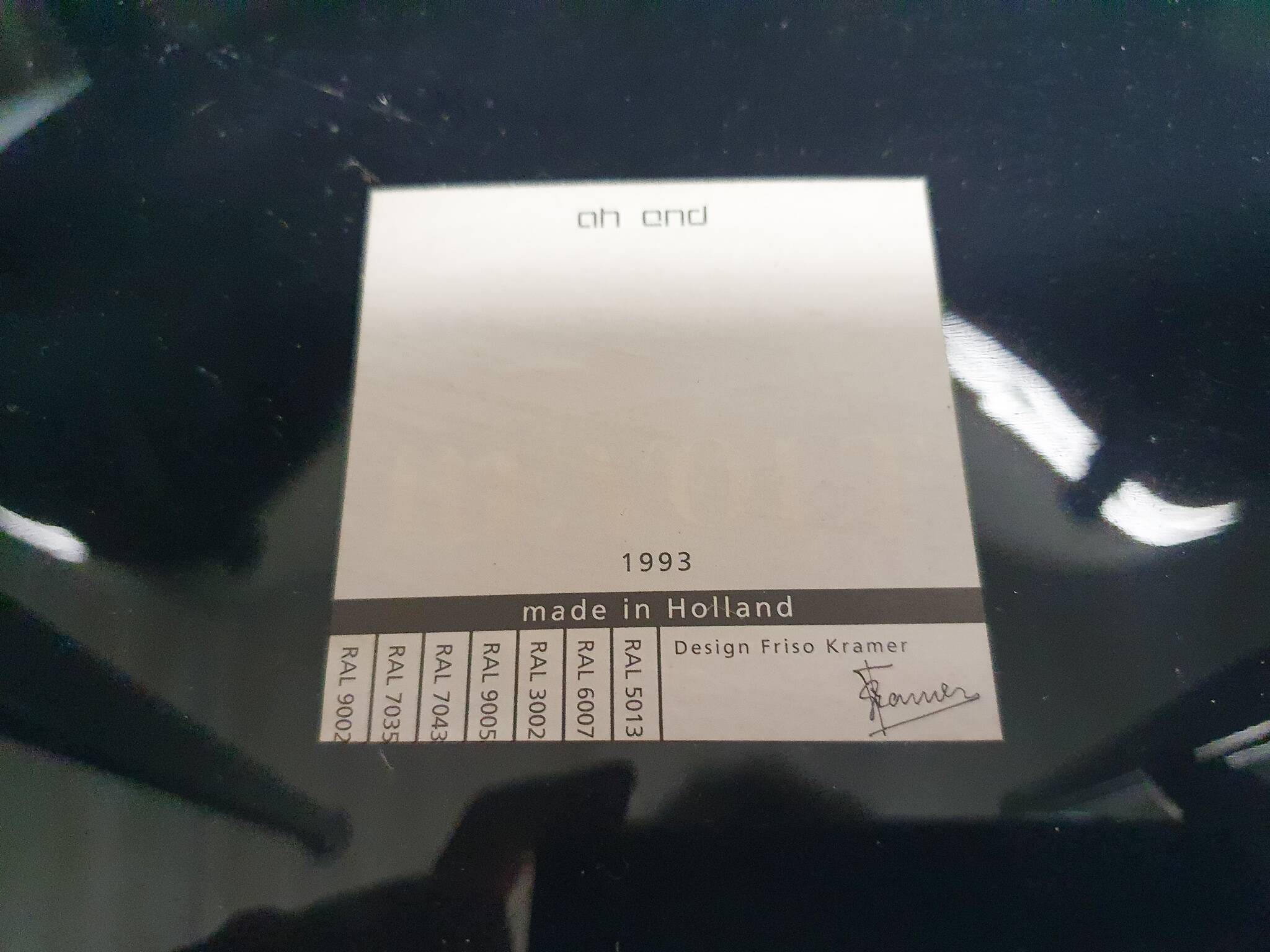 Set of four Friso Kramer for Ahrend de Cirkel "Revolt" dining chairs, The Netherlands 1993