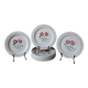 Set of 10 half-porcelain Lunéville dessert plates