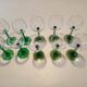 Set of 10 emerald glasses for Alsace wine.